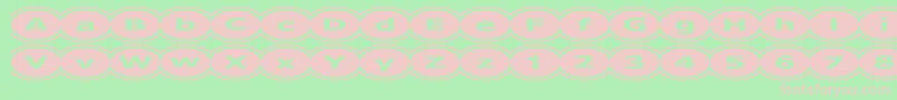 D3Mochism Font – Pink Fonts on Green Background