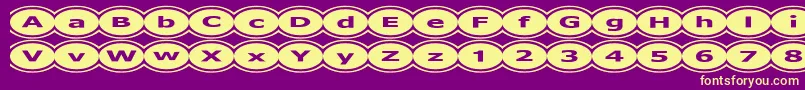 fuente D3Mochism – Fuentes Amarillas Sobre Fondo Morado