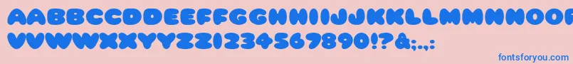 HffCottonBalls Font – Blue Fonts on Pink Background