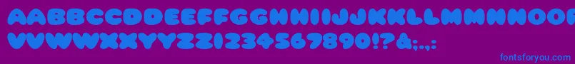 HffCottonBalls Font – Blue Fonts on Purple Background