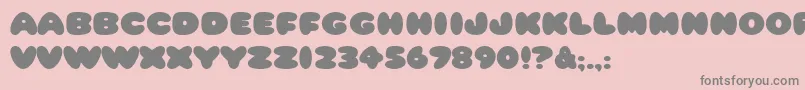 HffCottonBalls Font – Gray Fonts on Pink Background