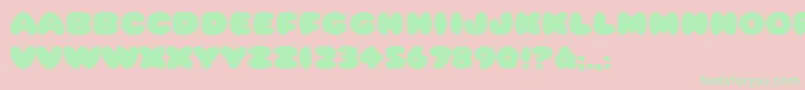 HffCottonBalls Font – Green Fonts on Pink Background