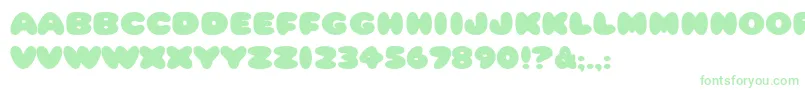 Fonte HffCottonBalls – fontes verdes em um fundo branco
