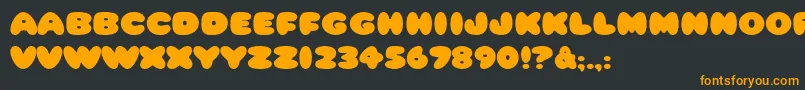 HffCottonBalls Font – Orange Fonts on Black Background