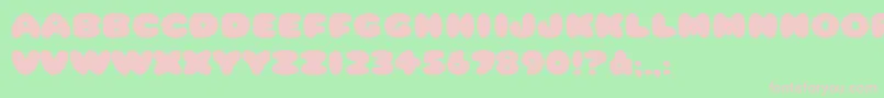 HffCottonBalls Font – Pink Fonts on Green Background