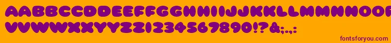 HffCottonBalls Font – Purple Fonts on Orange Background