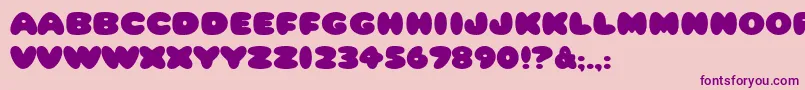 HffCottonBalls Font – Purple Fonts on Pink Background