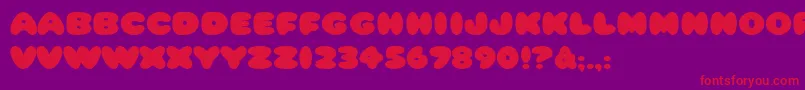 HffCottonBalls Font – Red Fonts on Purple Background