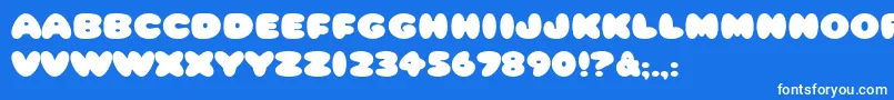 HffCottonBalls Font – White Fonts on Blue Background
