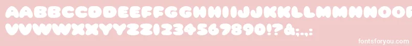 HffCottonBalls Font – White Fonts on Pink Background