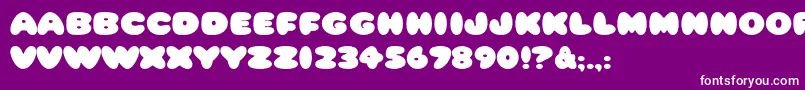 HffCottonBalls Font – White Fonts on Purple Background