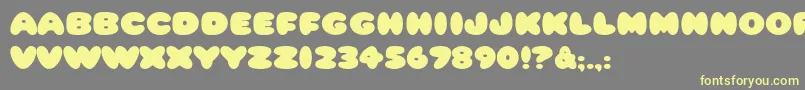 HffCottonBalls Font – Yellow Fonts on Gray Background