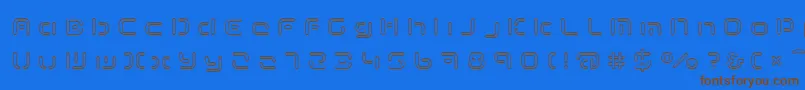 TermRegddd Font – Brown Fonts on Blue Background
