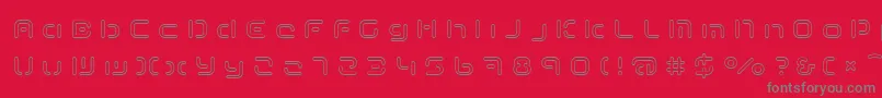 TermRegddd Font – Gray Fonts on Red Background