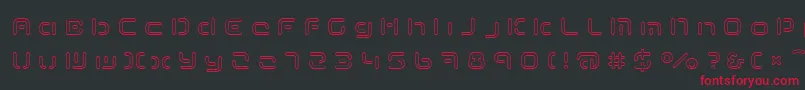 TermRegddd Font – Red Fonts on Black Background