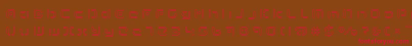 TermRegddd Font – Red Fonts on Brown Background