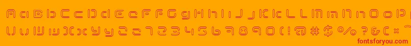 TermRegddd Font – Red Fonts on Orange Background