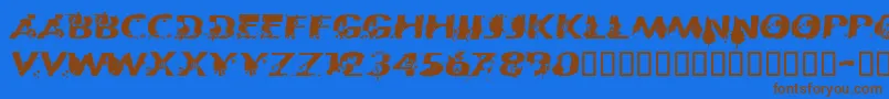 Подробнее о шрифте CfpatriotesRegular Шрифт CfpatriotesRegular – коричневые шрифты на синем фоне