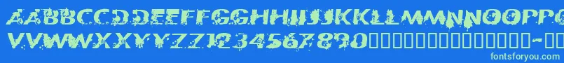 CfpatriotesRegular Font – Green Fonts on Blue Background