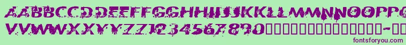 CfpatriotesRegular Font – Purple Fonts on Green Background