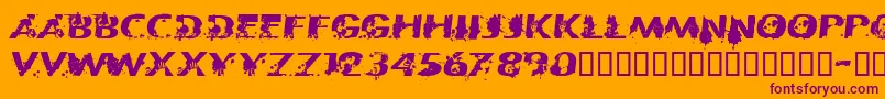 CfpatriotesRegular Font – Purple Fonts on Orange Background