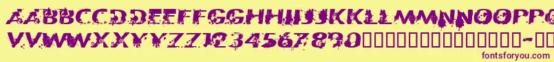 CfpatriotesRegular Font – Purple Fonts on Yellow Background