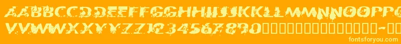 CfpatriotesRegular Font – Yellow Fonts on Orange Background