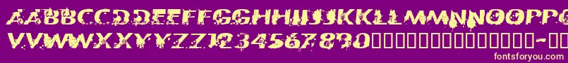 CfpatriotesRegular Font – Yellow Fonts on Purple Background