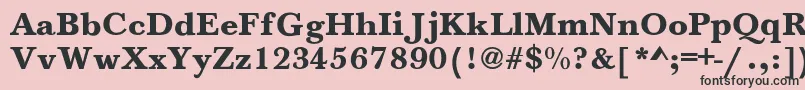 フォントJason – ピンクの背景に黒い文字