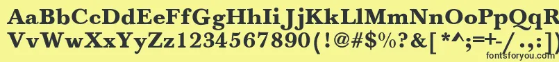 Шрифт Jason – чёрные шрифты на жёлтом фоне