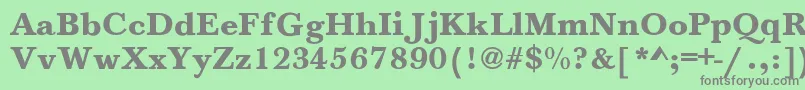 フォントJason – 緑の背景に灰色の文字