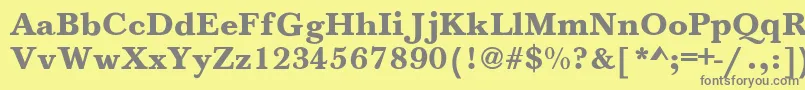 フォントJason – 黄色の背景に灰色の文字