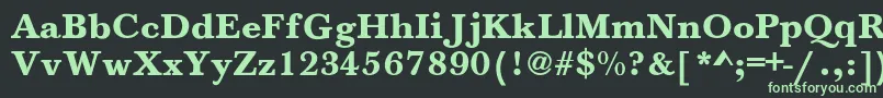 フォントJason – 黒い背景に緑の文字