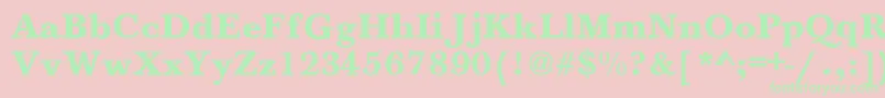 Jason Font – Green Fonts on Pink Background