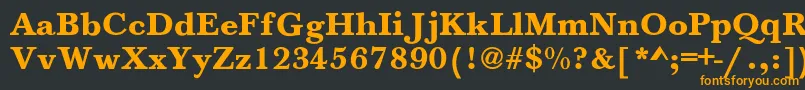 フォントJason – 黒い背景にオレンジの文字