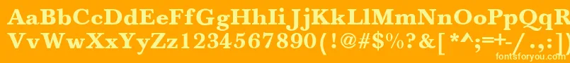 フォントJason – オレンジの背景に黄色の文字