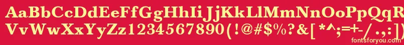 フォントJason – 黄色の文字、赤い背景