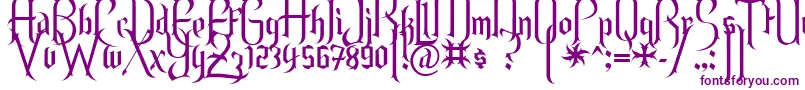 Endor ffy Font – Purple Fonts on White Background