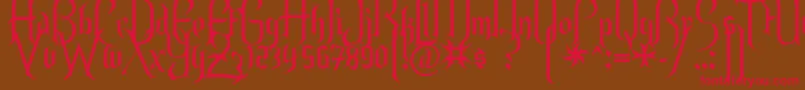 Endor ffy Font – Red Fonts on Brown Background