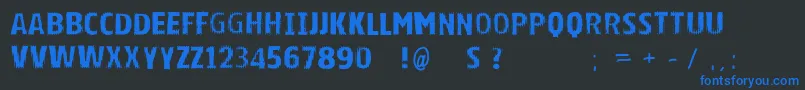 Шрифт Vtksbright – синие шрифты на чёрном фоне