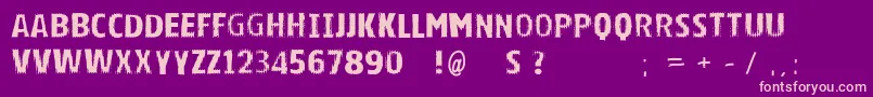 Vtksbright Font – Pink Fonts on Purple Background