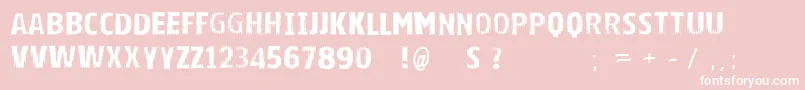 Vtksbright Font – White Fonts on Pink Background