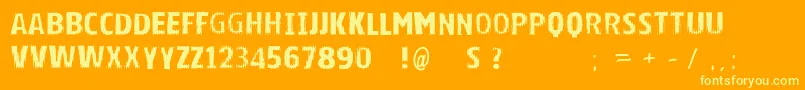 Vtksbright-fontti – keltaiset fontit oranssilla taustalla