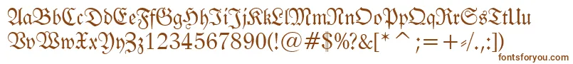 FrakturBt Font – Brown Fonts on White Background