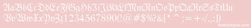 FrakturBt Font – White Fonts on Pink Background