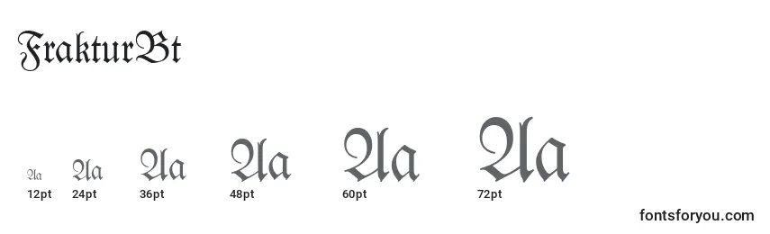 FrakturBt Font Sizes