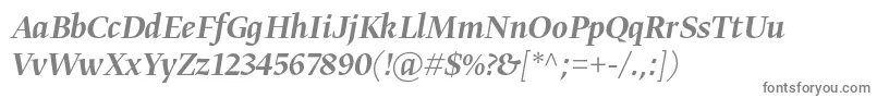 GretadisplayproMediumitalic-Schriftart – Graue Schriften auf weißem Hintergrund
