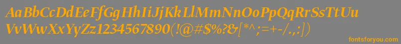 More about GretadisplayproMediumitalic Font GretadisplayproMediumitalic Font – Orange Fonts on Gray Background