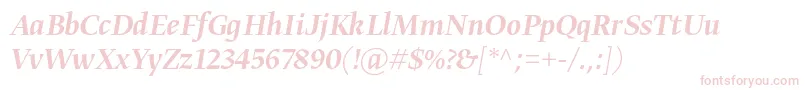 フォントGretadisplayproMediumitalic – ピンクのフォント