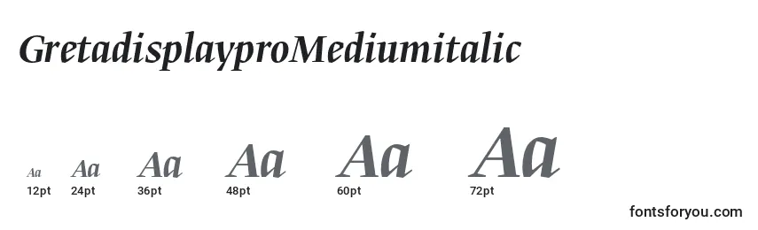 GretadisplayproMediumitalic Font Sizes